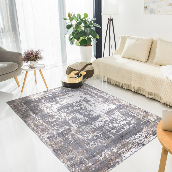 Monaco Faded Contemporary Rug (V2) - Grey