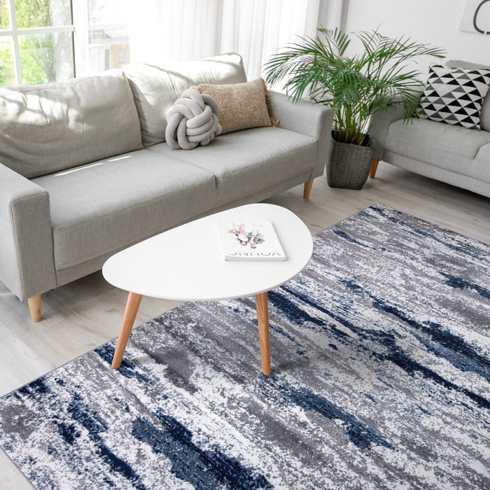 Monaco Contemporary Rug - Navy