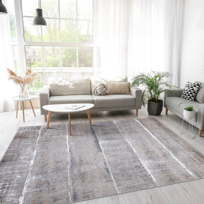 Monaco Abstract Rug - Grey