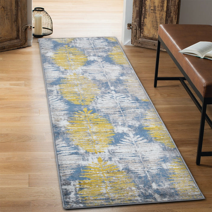 Paris Leaf Rug - Mustard