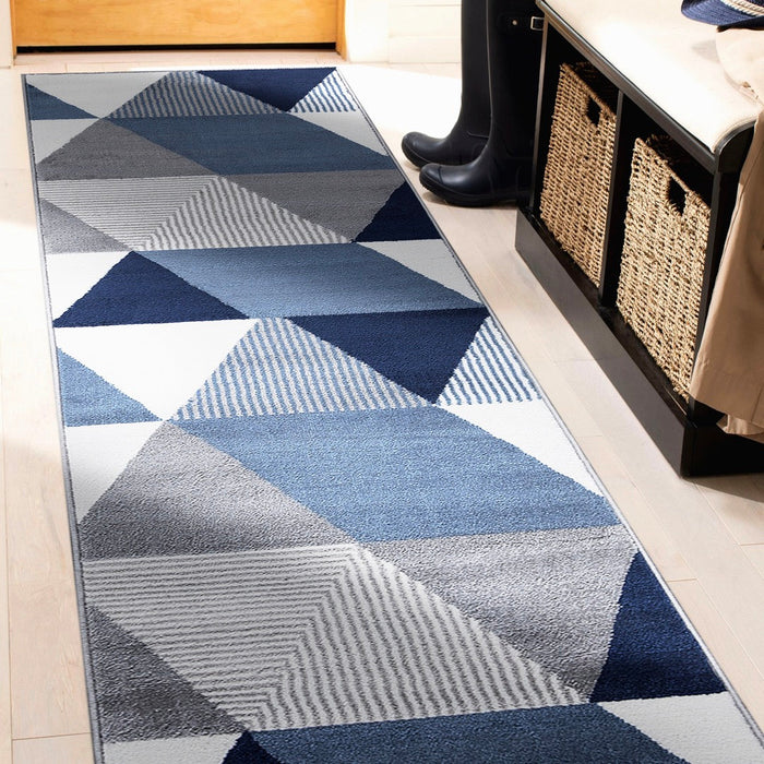 Paris Triangle Rug Navy - Navy