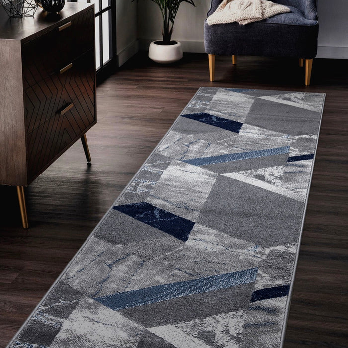 Paris Marble Design Rug - Grey