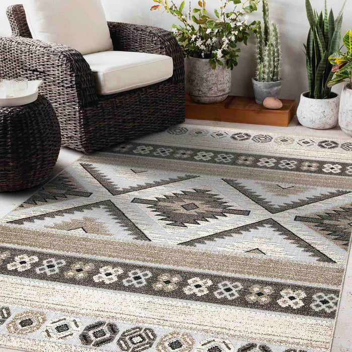 Richmond Kilim Outdoor Rug (V1) - Beige