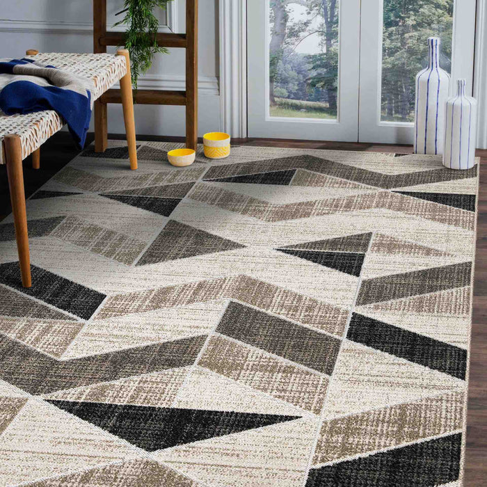 Richmond Geometric Outdoor Rug (V2) - Beige