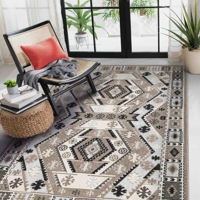 Richmond Medallion Outdoor Rug - Beige