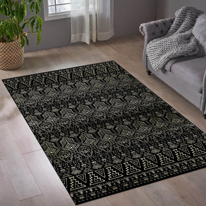 Ritz Moroccan Style Rug Gold & Black