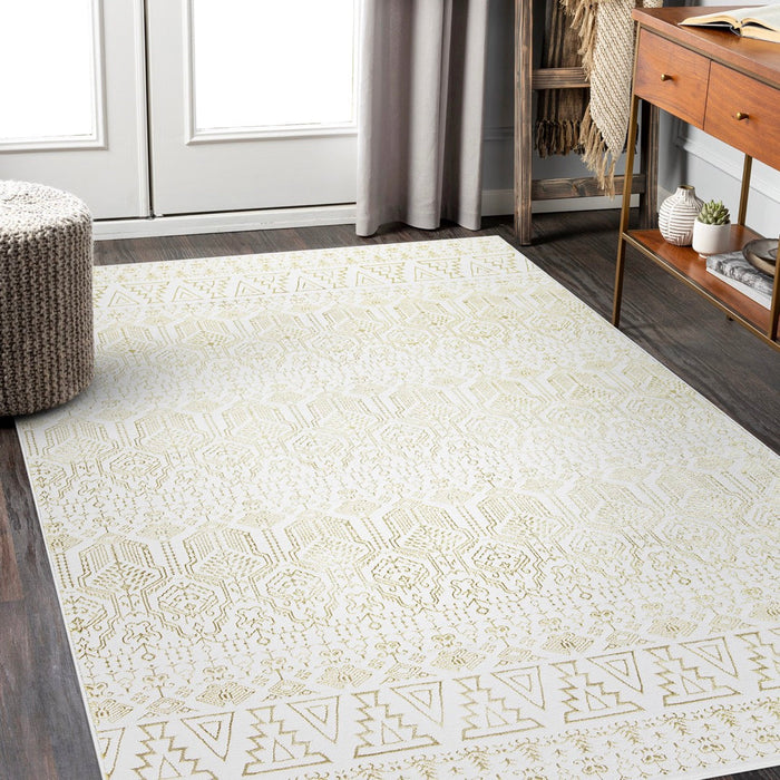 Ritz Moroccan Style Rug Gold & Cream