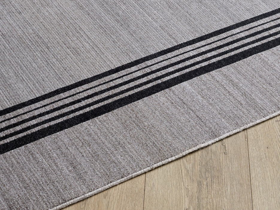 Elexus Ruby Border Rug (V1) - Grey