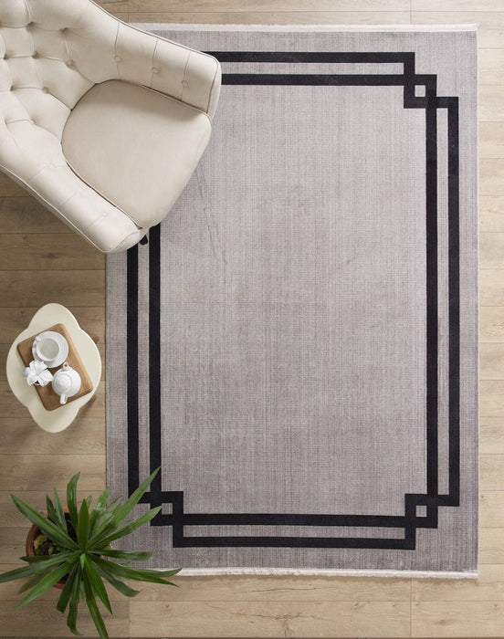 Elexus Ruby Border Rug (V2) - Beige