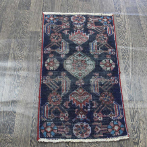 Traditional Vintage Handmade Rug 98x53cm The Rugs Outlet 