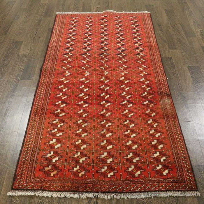 Traditional Vintage Handmade Rug 95x194cm The Rugs Outlet 