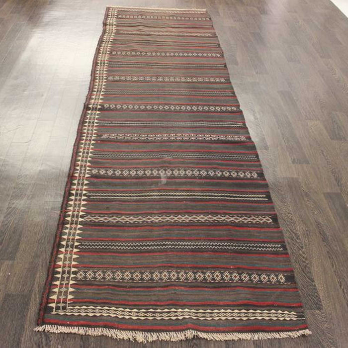 Traditional Vintage Handmade Rug 316X97cm The Rugs Outlet 