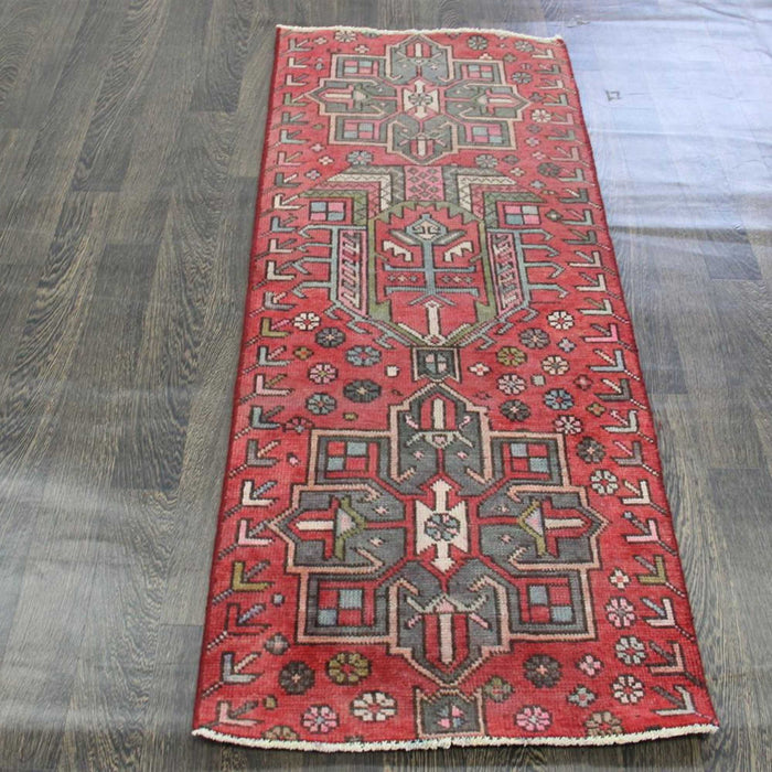 Traditional Vintage Handmade Rug 66x173cm The Rugs Outlet 