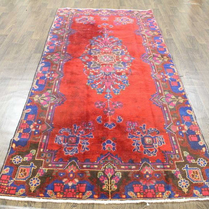 Traditional Vintage Handmade Rug 140x298cm The Rugs Outlet 