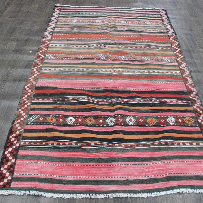 Traditional Vintage Handmade Rug 253x142cm The Rugs Outlet 