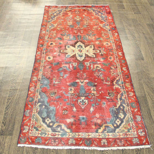 Traditional Vintage Handmade Rug 94x194cm The Rugs Outlet 