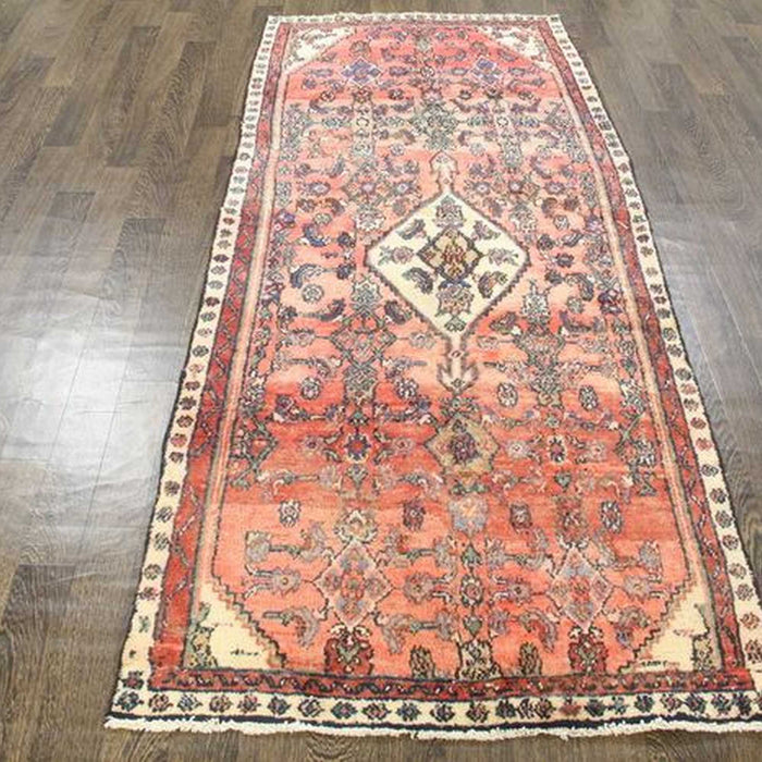 Traditional Vintage Handmade Rug 106x250cm The Rugs Outlet 