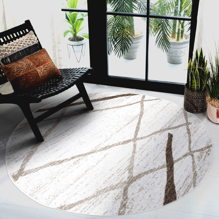 Salvador Geometric Modern Rug - Beige