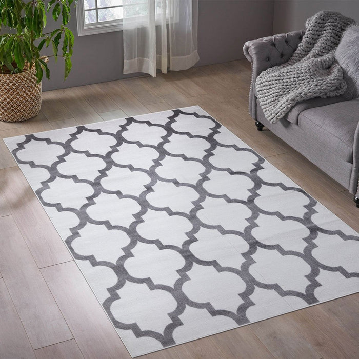 Trendy Moroccan Rug V3 - White