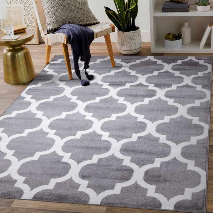 Trendy Moroccan Rug V1 - Grey