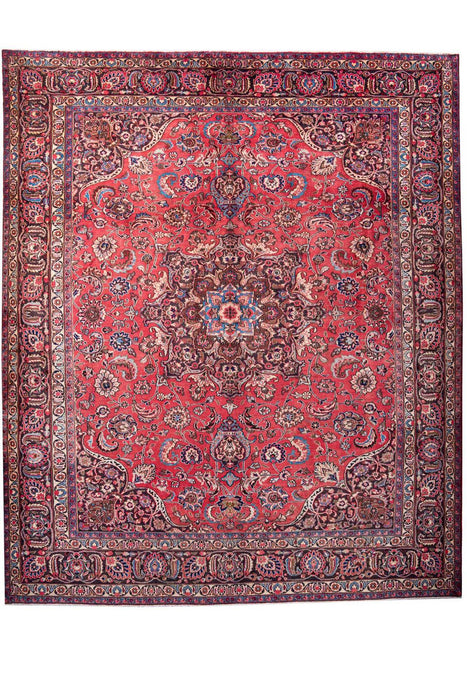 Traditional Vintage Handmade Rug 370X310 CM The Rugs Outlet 