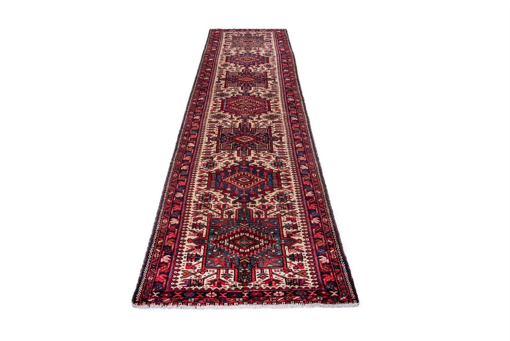 Traditional Vintage Handmade Rug 355X90 CM The Rugs Outlet 