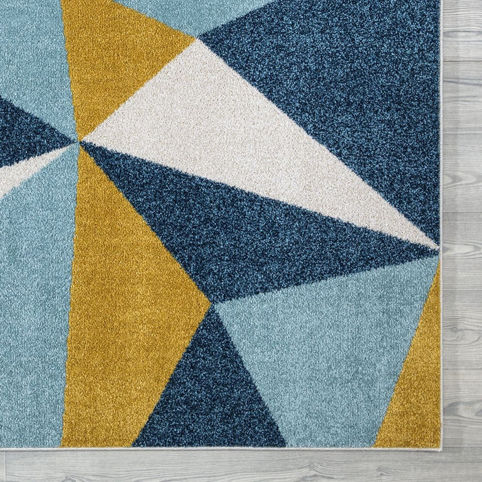 Amsterdam Pyramid Design Rug - Navy