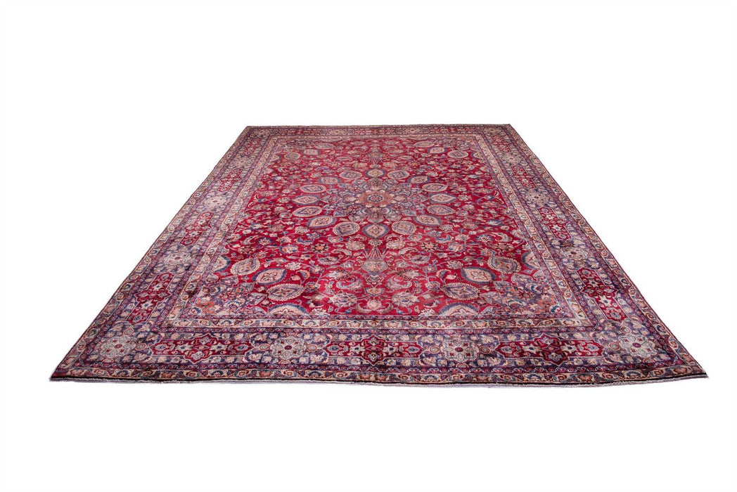 Traditional Vintage Handmade Rug 382X291 CM The Rugs Outlet 