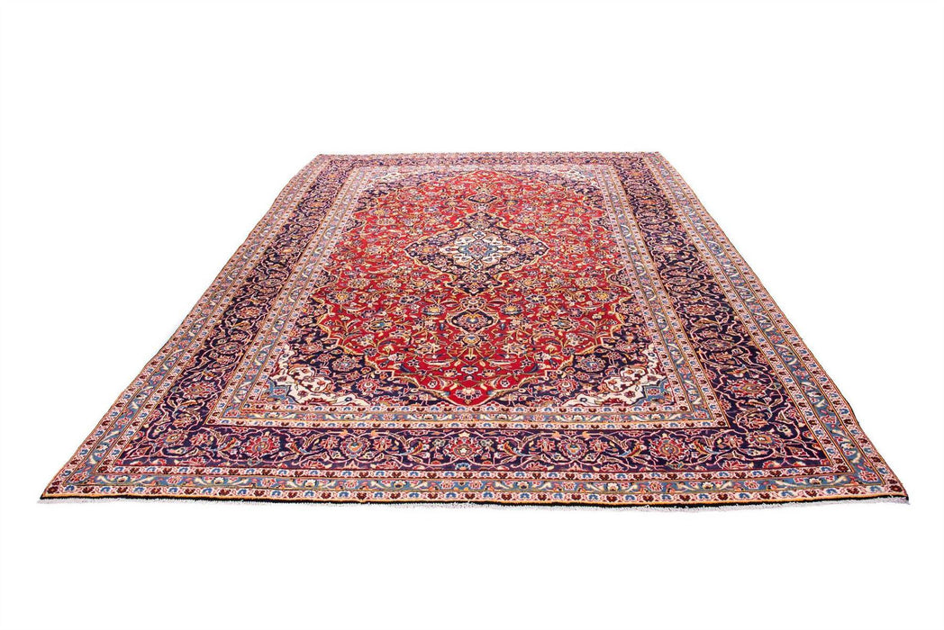 Traditional Vintage Oriental Wool Handmade Living Room Bedroom Rug 361X252 CM The Rugs Outlet 