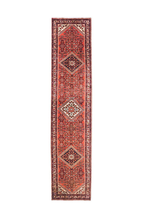 Traditional Antique Area Rugs Wool Multi medallion red Rectagular Handmade Oriental Rugs 400X90 CM 13.1X3 FT Medium The Rugs Outlet 