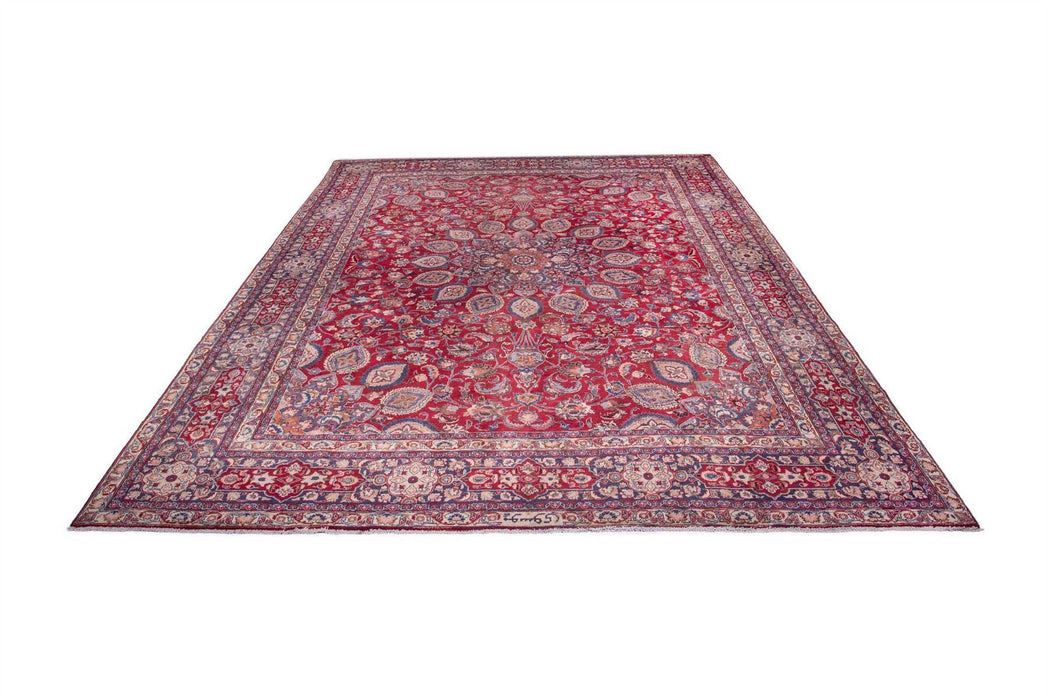 Traditional Vintage Handmade Rug 382X291 CM The Rugs Outlet 