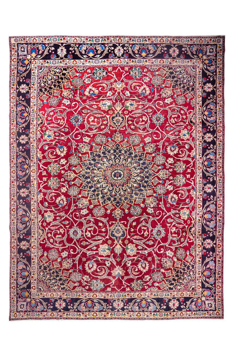 Traditional Vintage Handmade Rug 383X286 CM The Rugs Outlet 