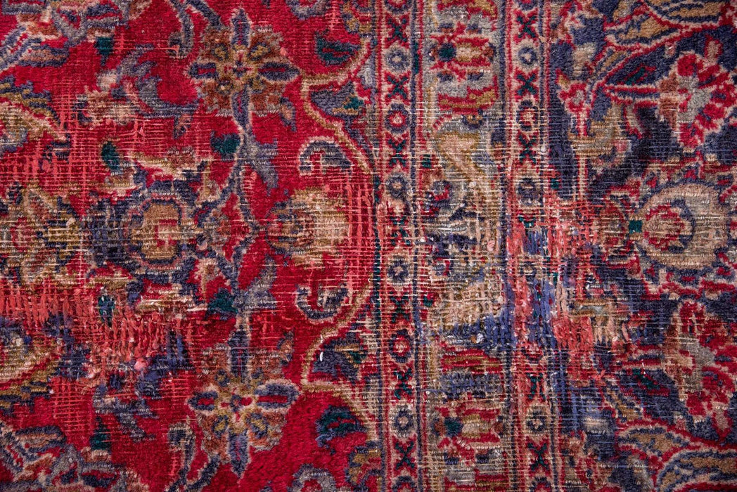 Traditional Vintage Handmade Rug 373X280 CM The Rugs Outlet 