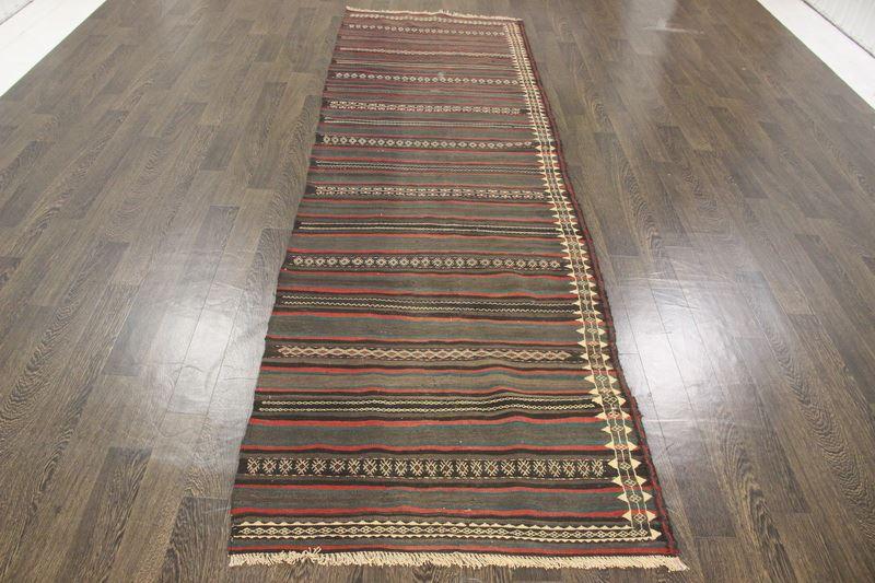 Traditional Vintage Handmade Rug 316X97cm The Rugs Outlet 