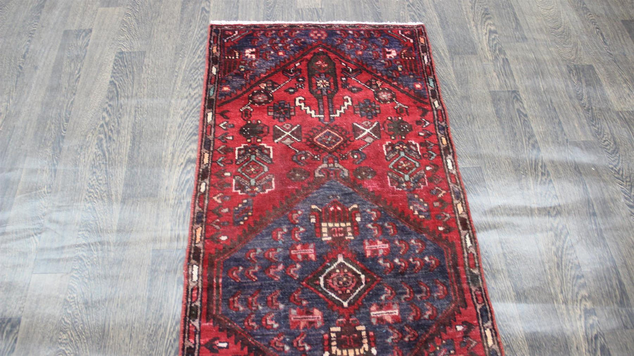 Traditional Vintage Handmade Rug 75x184cm The Rugs Outlet 