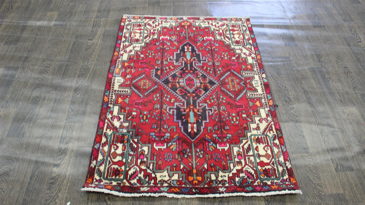 Traditional Vintage Handmade Rug 102x143cm The Rugs Outlet 