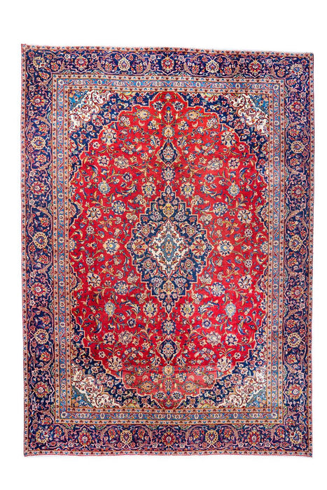 Traditional Vintage Handmade Rug 387X272 CM The Rugs Outlet 