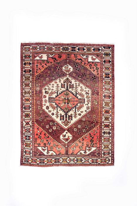 Traditional Antique Area Rugs Wool Medallion red Rectagular Handmade Oriental Rugs 206X162 CM 6.8X5.3 FT Medium The Rugs Outlet 