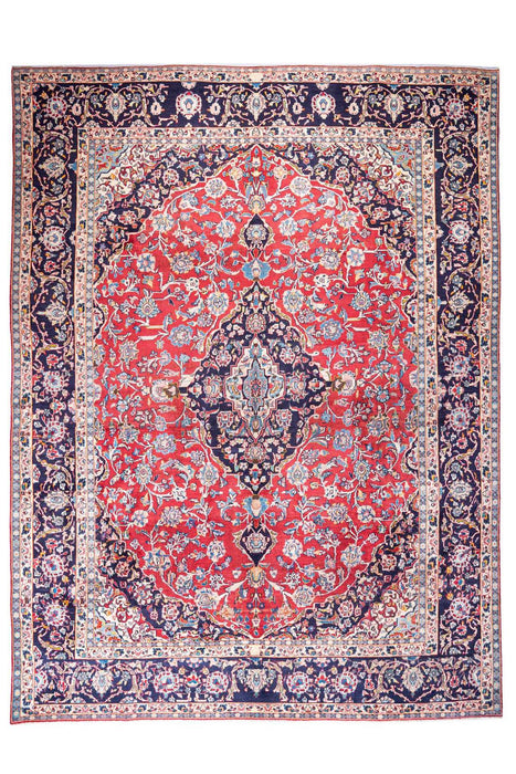 Traditional Vintage Handmade Rug 386X297 CM The Rugs Outlet 