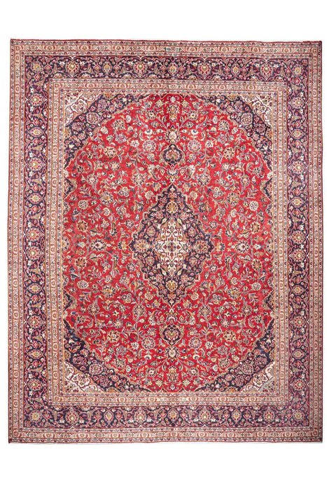 Traditional Vintage Handmade Rug 373X288 CM The Rugs Outlet 