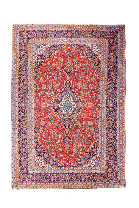 Traditional Vintage Oriental Wool Handmade Living Room Bedroom Rug 361X252 CM The Rugs Outlet 