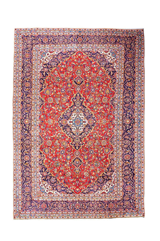 Traditional Vintage Oriental Wool Handmade Living Room Bedroom Rug 361X252 CM The Rugs Outlet 