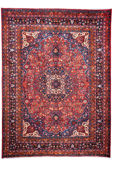 Traditional Vintage Handmade Rug 421X311 CM The Rugs Outlet 