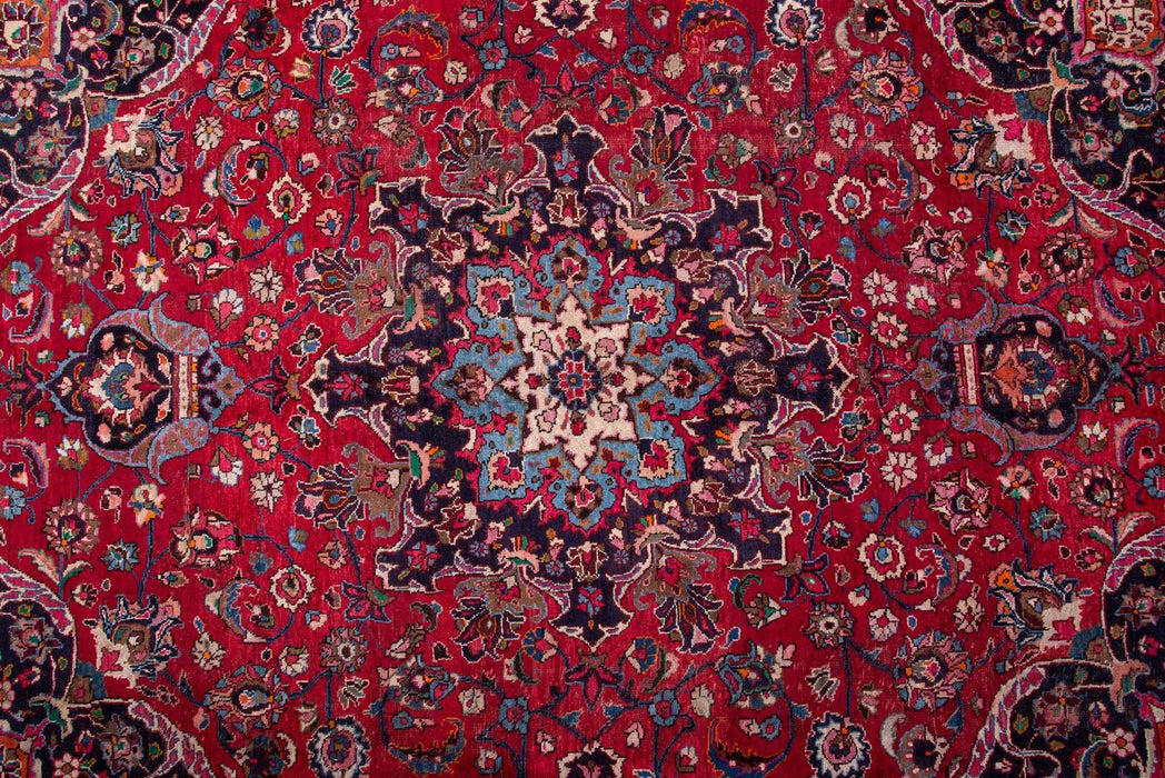 Traditional Vintage Handmade Rug 386X297 CM The Rugs Outlet 