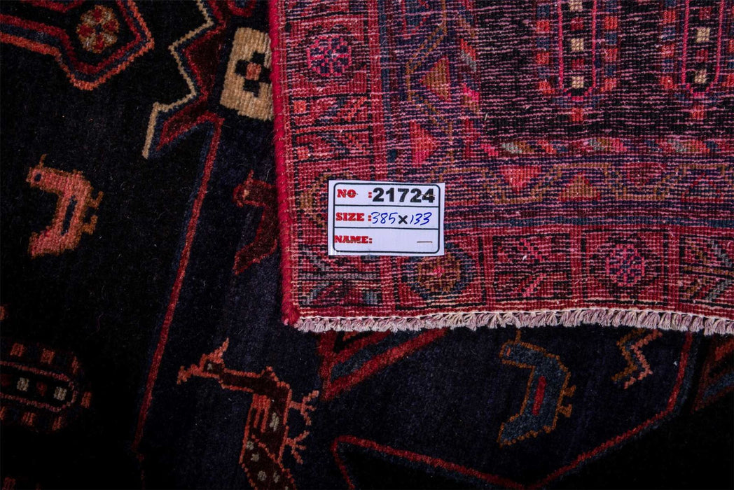 Traditional Vintage Handmade Rug 385X133 CM The Rugs Outlet 