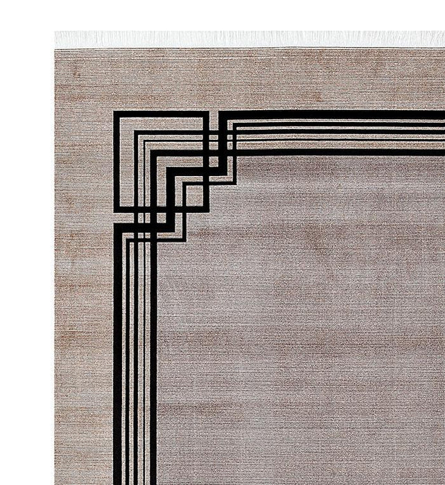 Elexus Ruby Border Rug (V2) - Beige