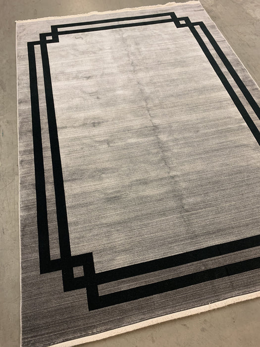 Elexus Ruby Border Rug (V3) - Grey