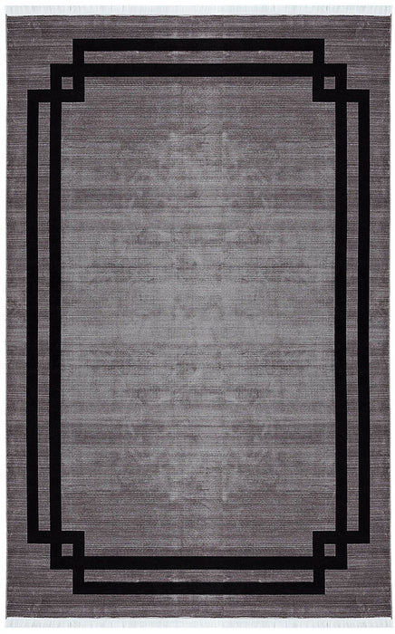 Elexus Ruby Border Rug (V3) - Grey