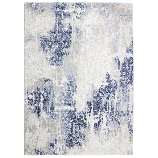 Elite 8645 Grey & Navy Blue Rug The Rugs Outlet 