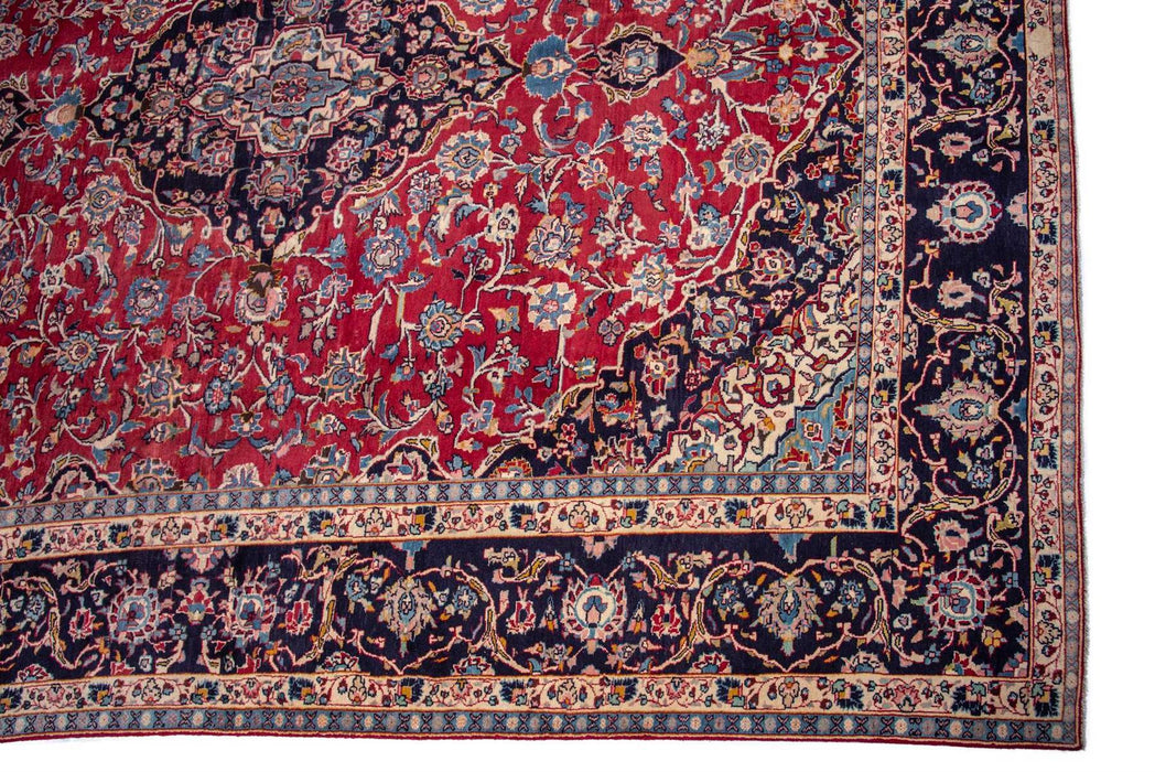 Traditional Vintage Handmade Rug 386X297 CM The Rugs Outlet 